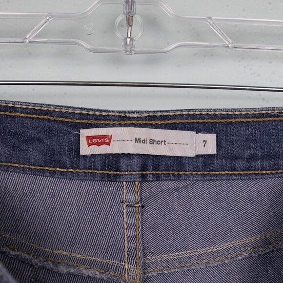 Levi's midi jean shorts-7 - Picture 2 of 3
